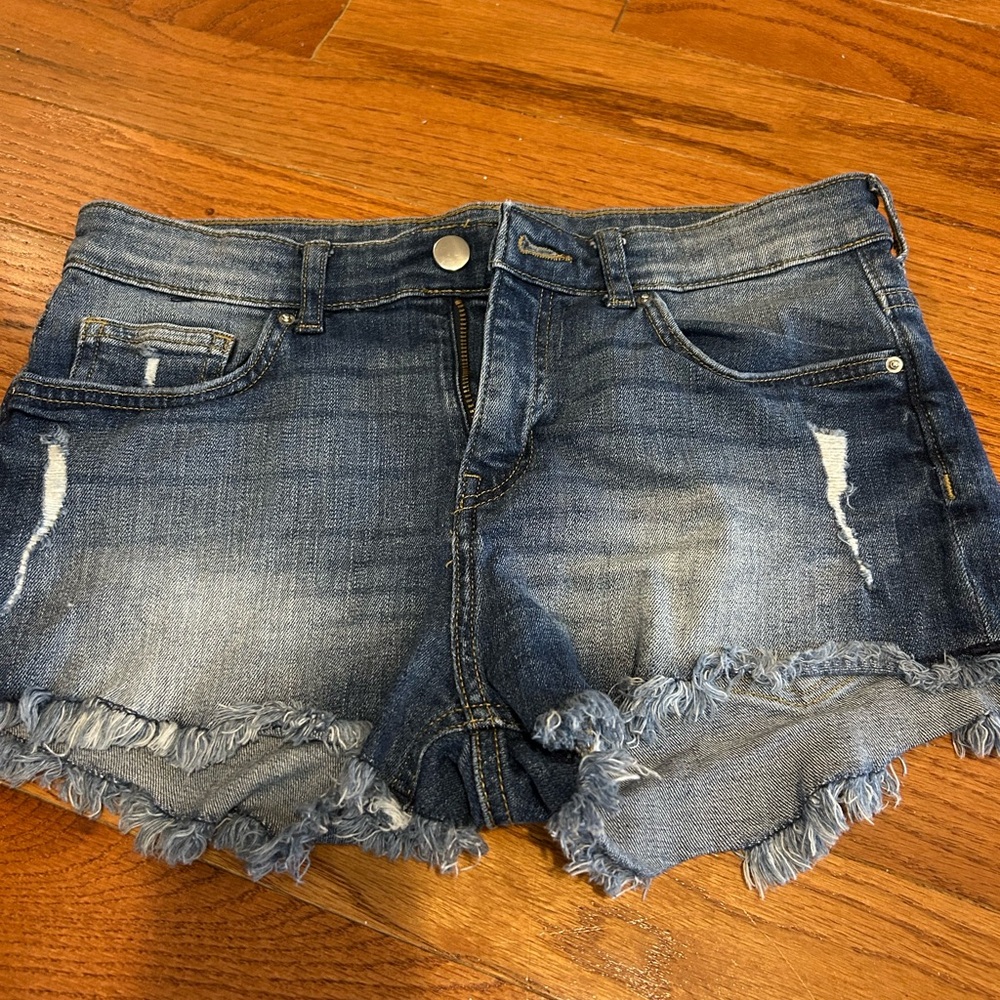 H&M Distressed Blue Jean Shorts